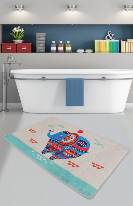 Mijölnir Alfombrilla de Baño Etnik Fil Kare Djt Multicolor Mijölnir Alfombrilla de Baño Etnik Fil Kare Djt Multicolor